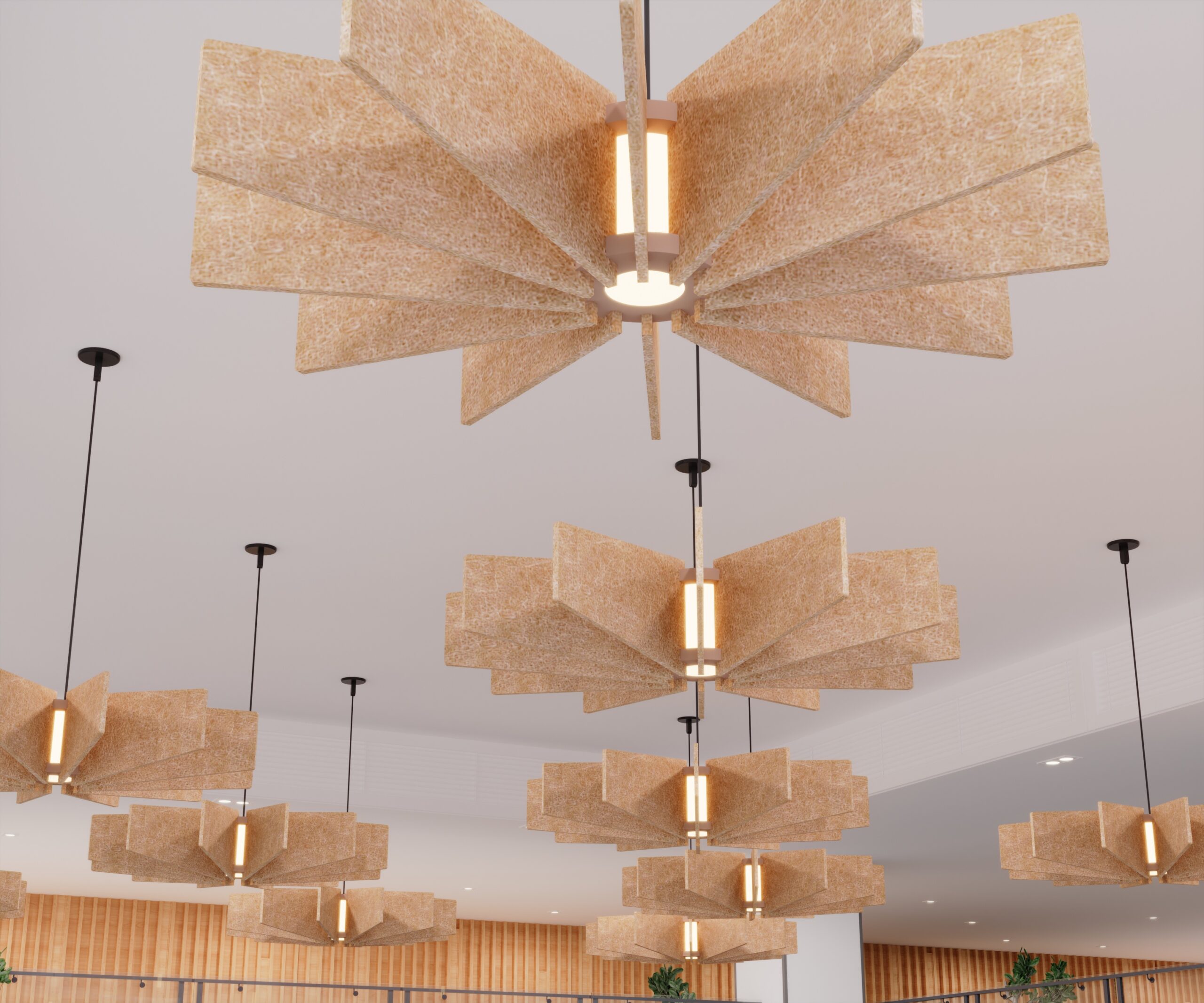 chandlier light close up